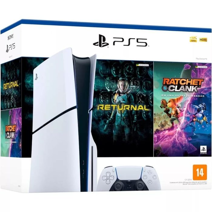 console sony playstation 5 slim com leitor