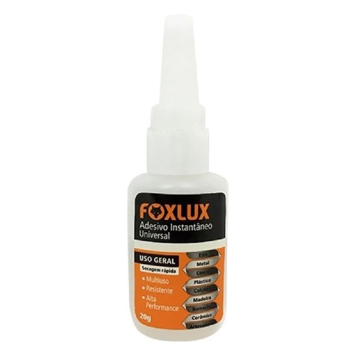 adesivo foxlux instantâneo universal 20g