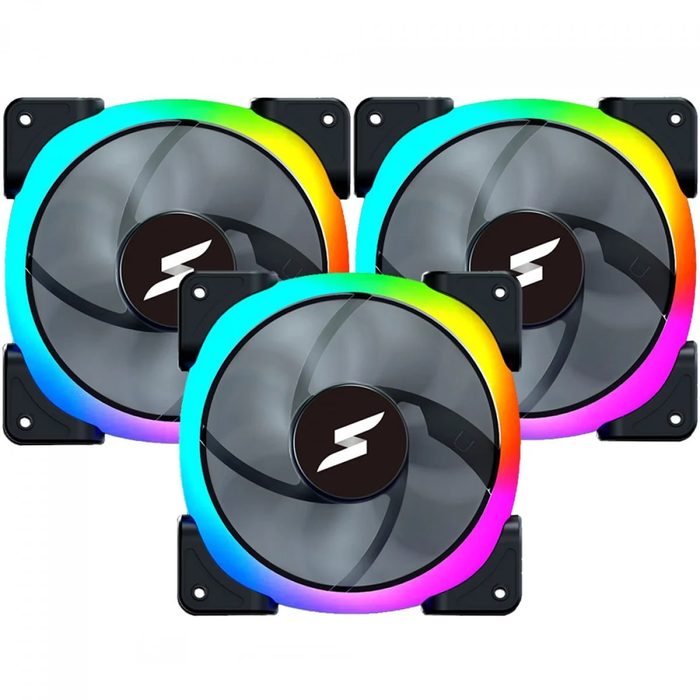 kit fan superframe lokus 2.0 argb 120mm preto 3 unidades