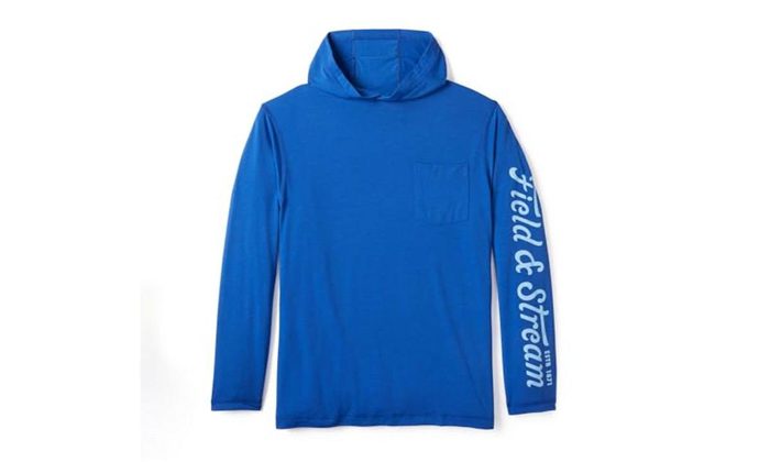 moletom field & stream drirelease performance manga comprida azul royal gg