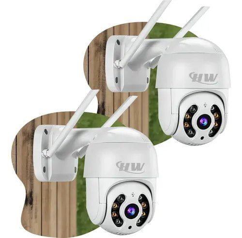 câmera de segurança icsee kit 2 câmeras ip wifi infravermelho prova d'água