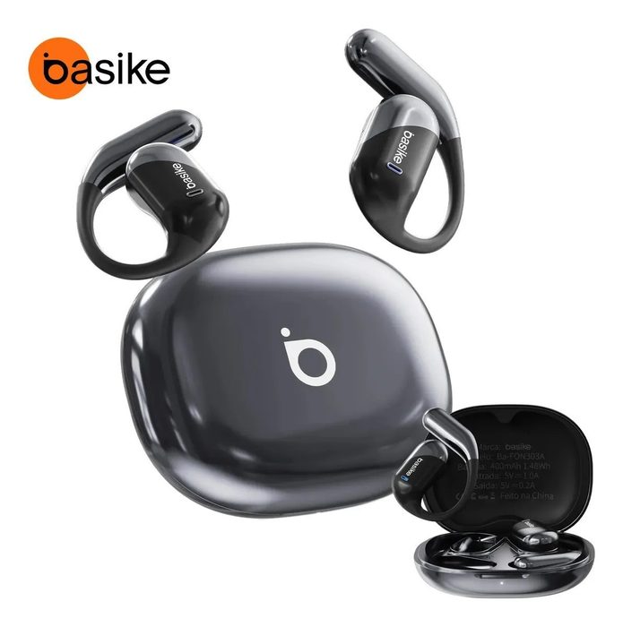fone de ouvido basike bluetooth gancho gamer esportivo 100h
