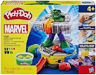 brinquedo play-doh marvel hulk kit esmagar e detonar