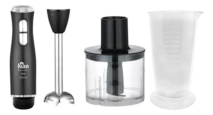 mixer 2 em 1 turbo 500w 2 velocidades