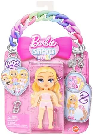 brinquedo mattel barbie stickee style surpresa