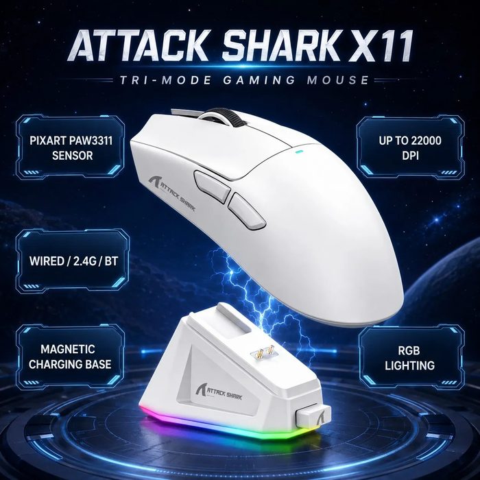 mouse attack shark x11