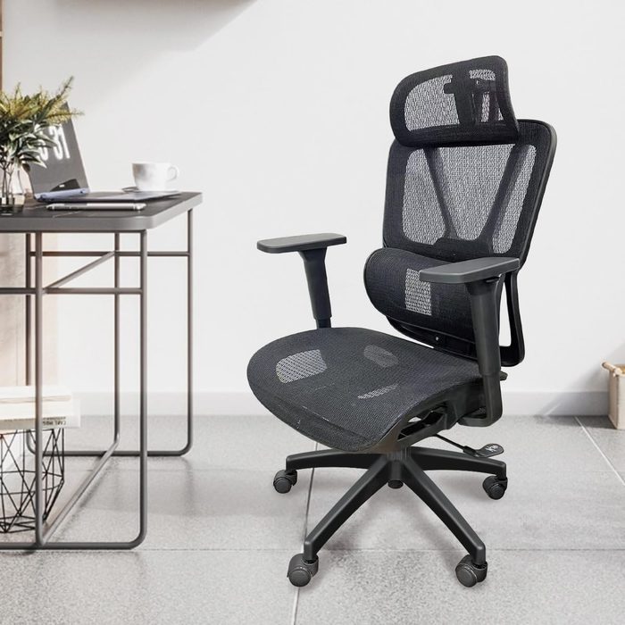 Cadeira de Escritório Ergonômica Python Fly em Malha - Testada conforme Nr-17, Lombar Integrada Fixa, Assento Arejado, Braços 3D, Suporta at