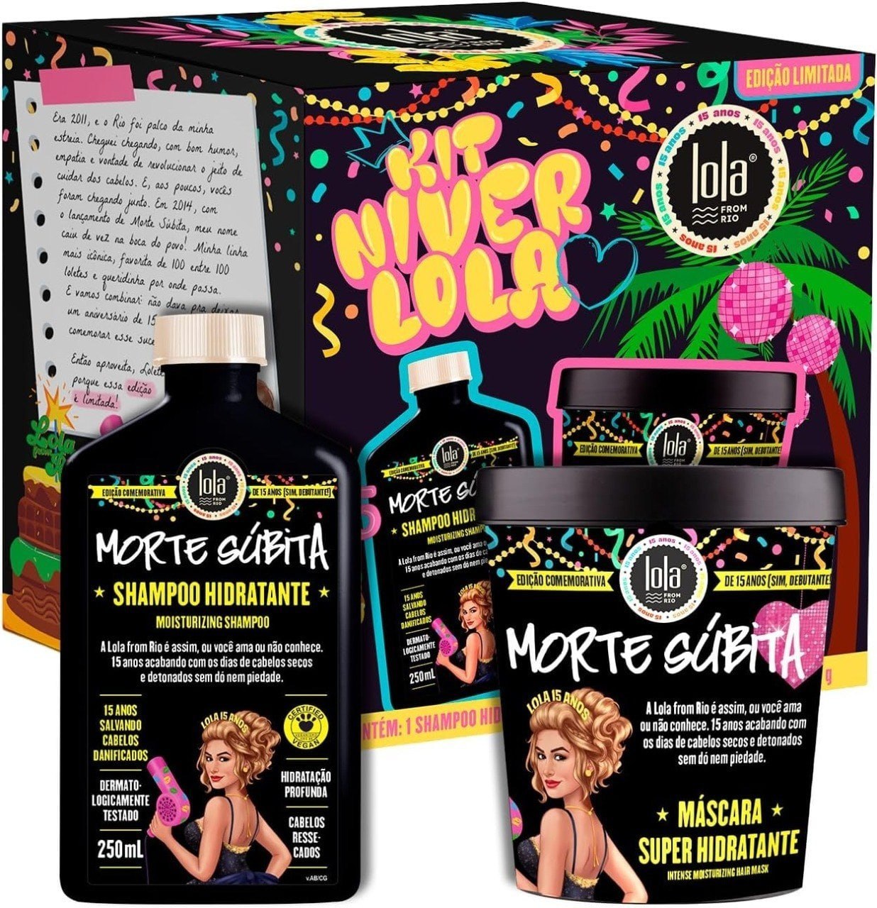 cabelos lola from rio kit morte súbita shampoo e máscara edição comemorativa