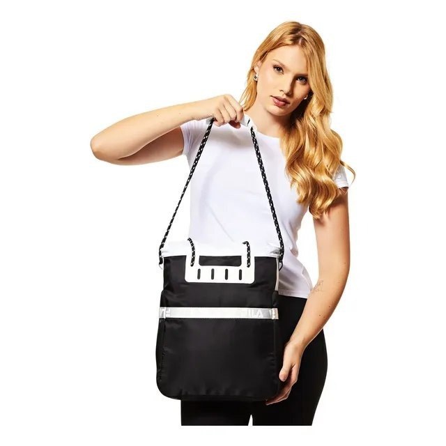 bolsas fila smart explorer preto/branco liso