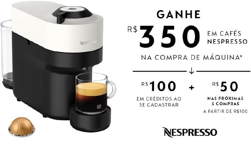 cafeteira nespresso vertuo pop branco coco 220v