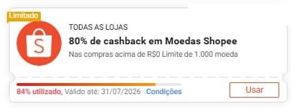 VOLTOU Novo Cupom Shopee