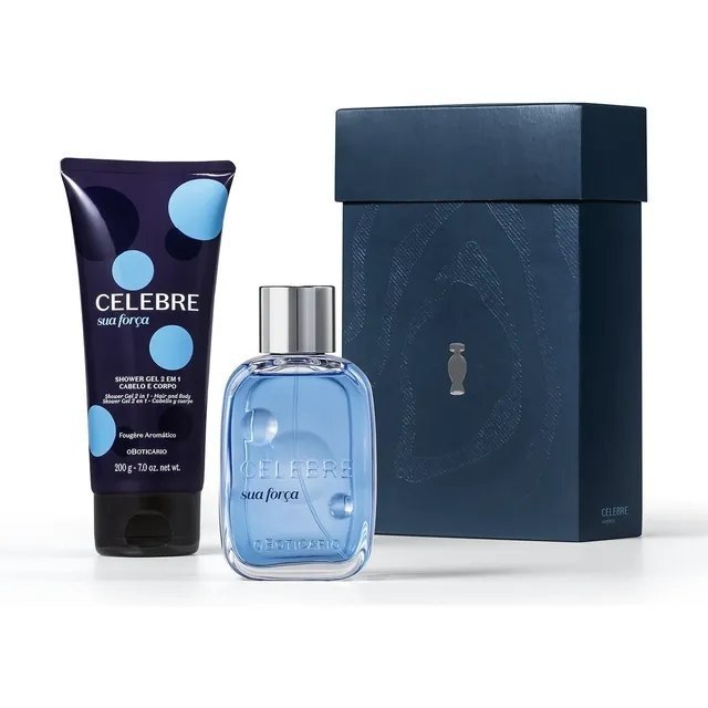 perfumaria o boticario kit presente celebre sua força 2 itens