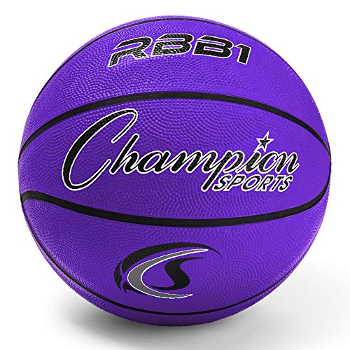 Champion Sports Bola de basquete de nylon com capa de borracha resistente