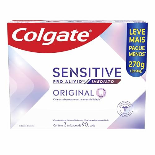 higiene pessoal colgate sensitive pro alívio imediato 90 g 3 unidades