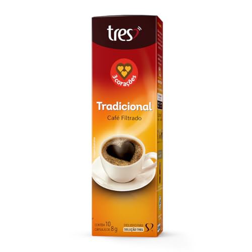 cafe 3 corações cápsula café filtrado tres 10 unidades