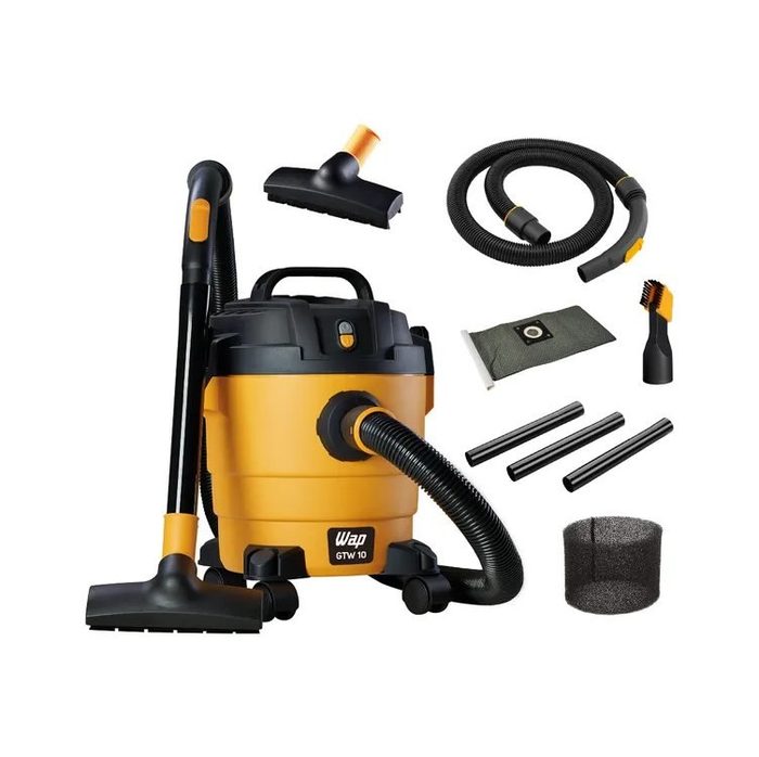 Aspirador De Pó e Água Wap Gtw 10 Compacto 1400w 10 Litros Amarelo 127v
