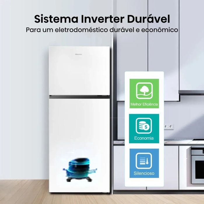 Geladeira Hisense Duplex 381L Frost Free 127V