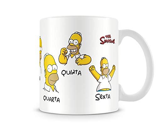 caneca homer simpson dias da semana