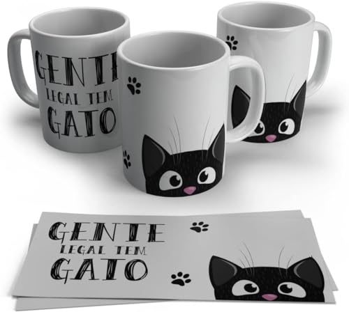 caneca gente legal tem gato 300ml