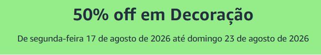 50% off em Decoração
