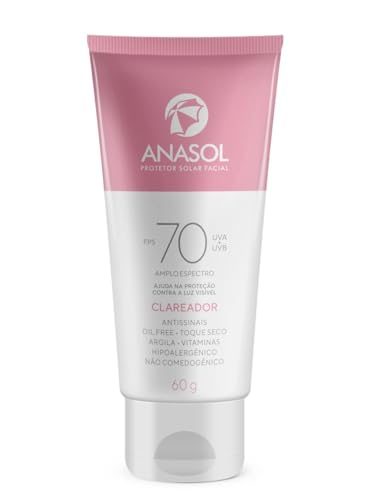 protetor solar anasol facial fps 70 clareador 60g