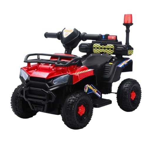 Carro Elétrico Infantil Policial 6v Frente/Ré Maxi Toys Vermelho
