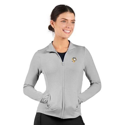 CERTO Jaqueta feminina NHL High Low Track, proteção solar leve, vestuário de equipe atlética