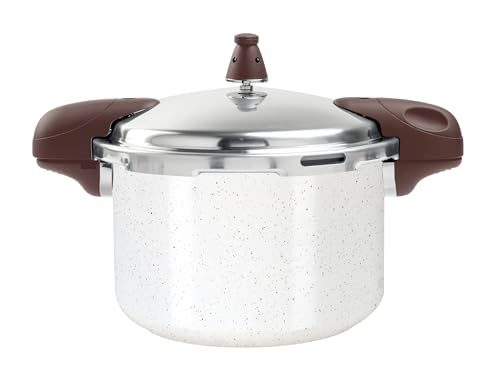 Brinox - Panela de Pressão 5,4L Antiaderente Ceramic Life Pressure com Fundo de Indução - Vanilla