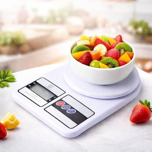 Balança de Cozinha Digital Premium Gourmet Resistente à Água Portátil Base Antiderrapante Visor de Alta Definição Pesagem Precisa Durável Mo