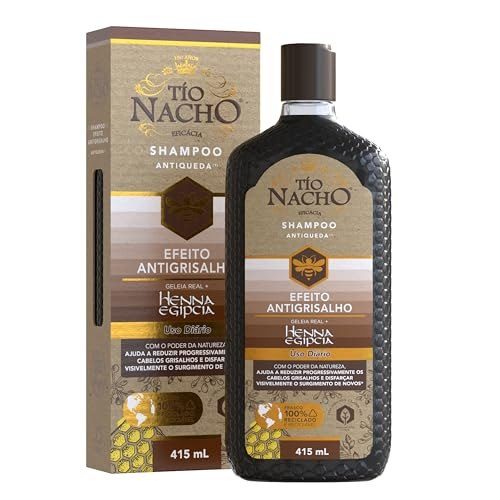 Condicionador Tio Nacho Antiqueda Antigrisalho com Henna Egípcia e Geleia Real para Cabelos Grisalhos e Fracos, 415 ml
