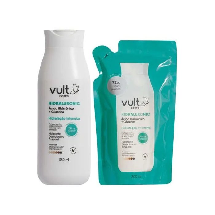 hidratante corporal vult hidraluronic kit 350ml 300ml
