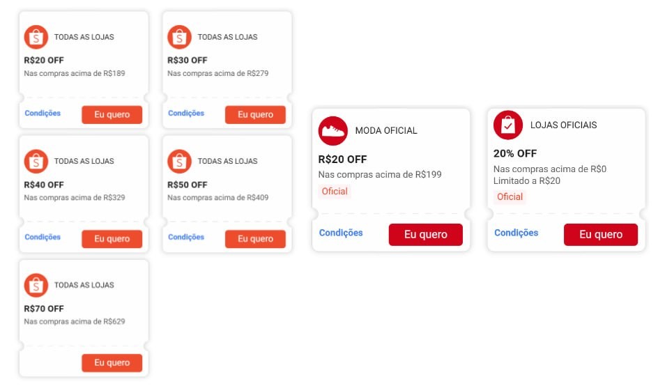 Renovados - Cupons Shopee - Dia de Cupons