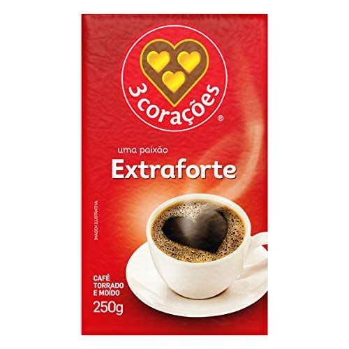 café 3 corações torrado e moído extra forte 250g
