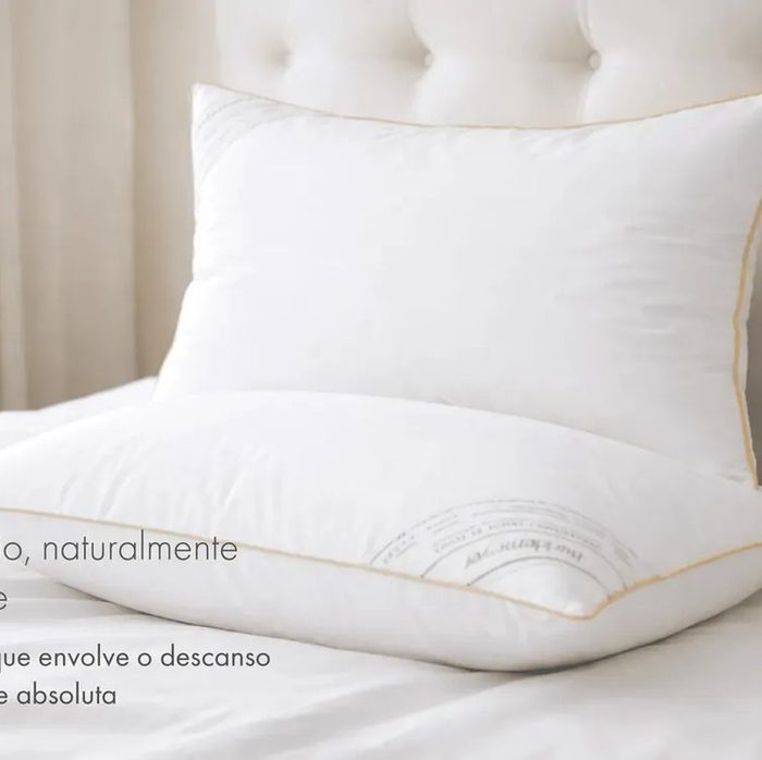 travesseiro buddemeyer toque de pluma 50x70cm algodao branco 2 pecas