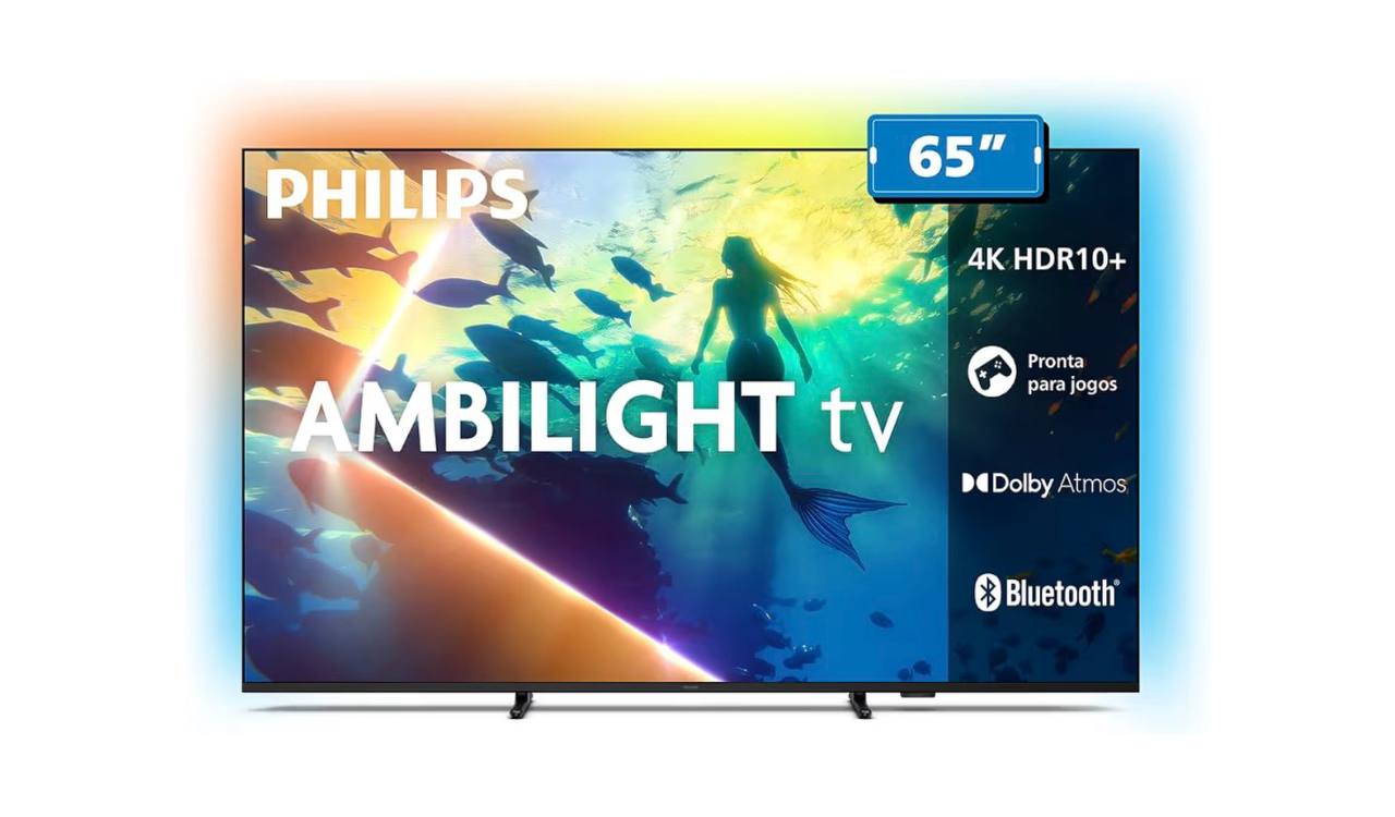 tv philips ambilight 65" 4k