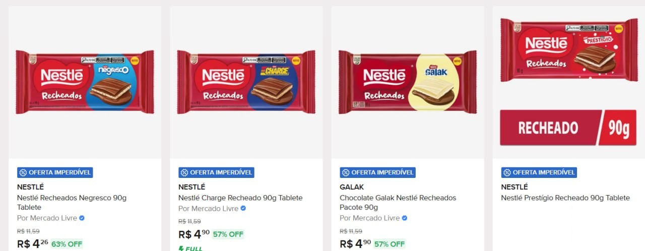 alimentos nestle chocolate 90g