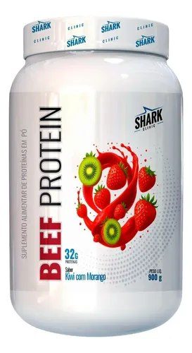 suplemento shark pro beef lactose 900g morango kiwi