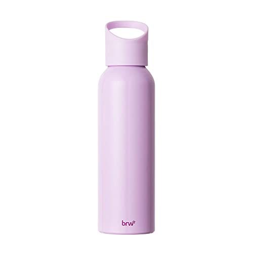 garrafa brw aluminio com tampa 600ml lilas