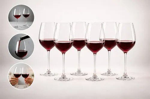 taças titanium cristal premium vinho tinto 580ml