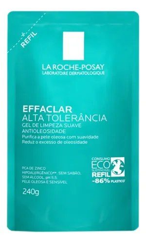gel de limpeza facial la roche-posay effaclar alta tolerancia 240g refil
