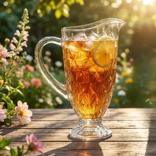 Jarra De Água Suco Vinho Vidro Diamond 1.2L Drinks Diamante Transparente