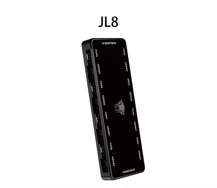 Controladora Hub ARGB Jungle Leopard JL8 PWM com 8 portas, 5V 3PIN, PWM de 4PIN