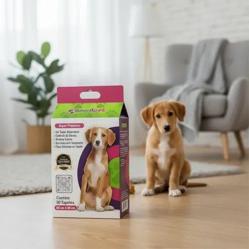 Tapete Higiênico 80x60 Super Premium Cachorro 30 Unidades Branco