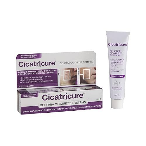 Cicatricure Gel para Cicatrizes e Estrias 60g - Hidrata e Uniformiza a Pele
