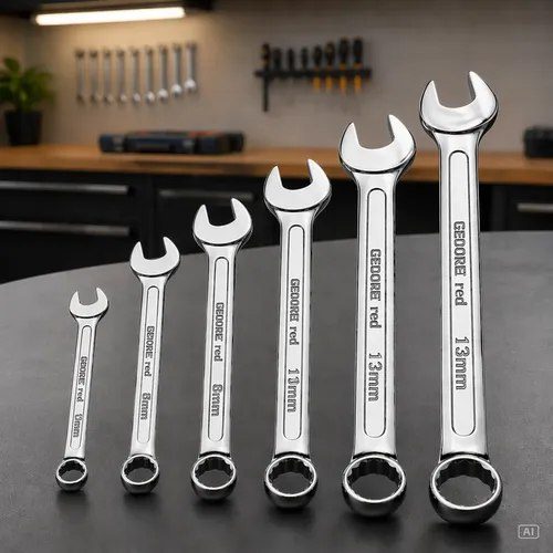 6 Peças Chave Combinada Profissional Aço Especial Cromada