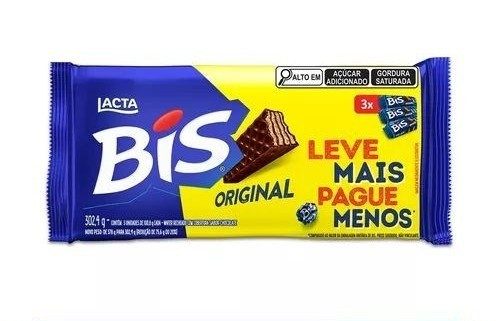 Chocolate Bis Ao Leite 302,4G Tripack 100,8G Cada