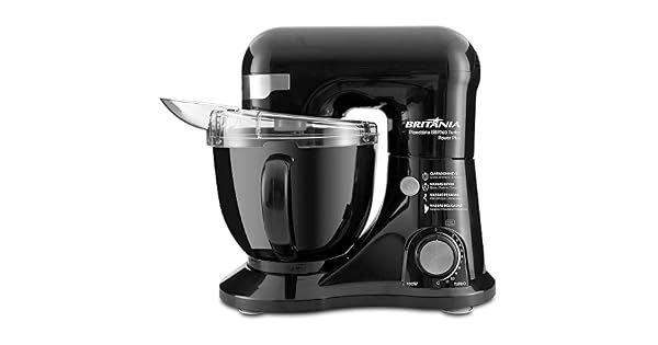Britânia BBP760 Batedeira Planetária Power Plus, Preto, 12 Velocidades, 4.5L, 700W