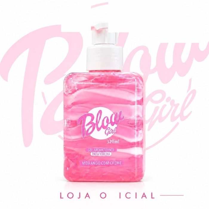 Blow Girl Hidratante Corporal Aveludado Bifásico Gel e Creme Morango Doce Pele Cheirosa 320ml