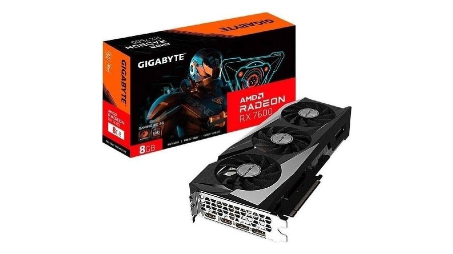 placa de vídeo gigabyte rx 7600 gaming oc 8g 8gb amd radeon