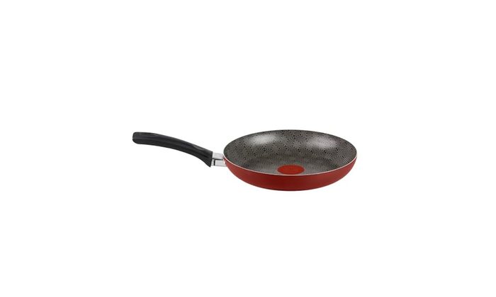 Frigideira Rochedo Facilita Vermelho 30cm com Antiaderente Resist - Limpa Fácil e Dura Mais, reforçado com partículas minerais, Thermo-Sinal